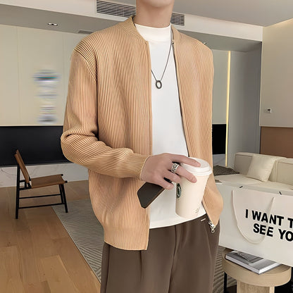 Damon - Herren Retro-Strickpullover mit Zipper