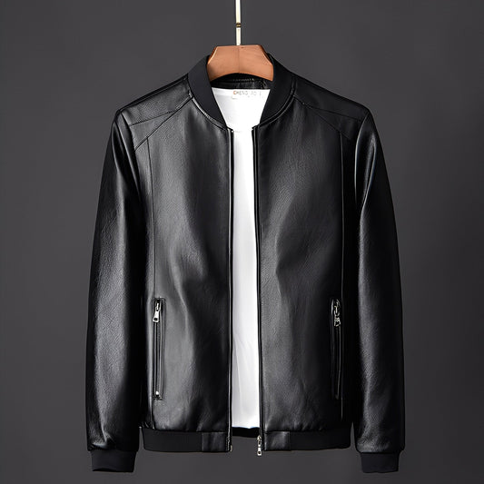 Jeremy - Modische Biker-Lederjacke für Männer