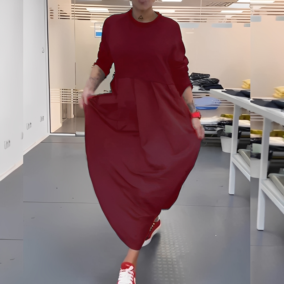 Gisèle - Lockeres Kleid mit Rundhalsausschnitt für Damen