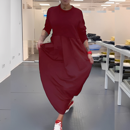 Gisèle - Lockeres Kleid mit Rundhalsausschnitt für Damen