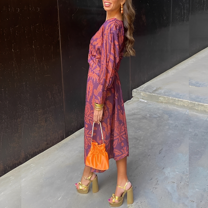 Louna - Elegantes Kleid mit V-Ausschnitt für Damen