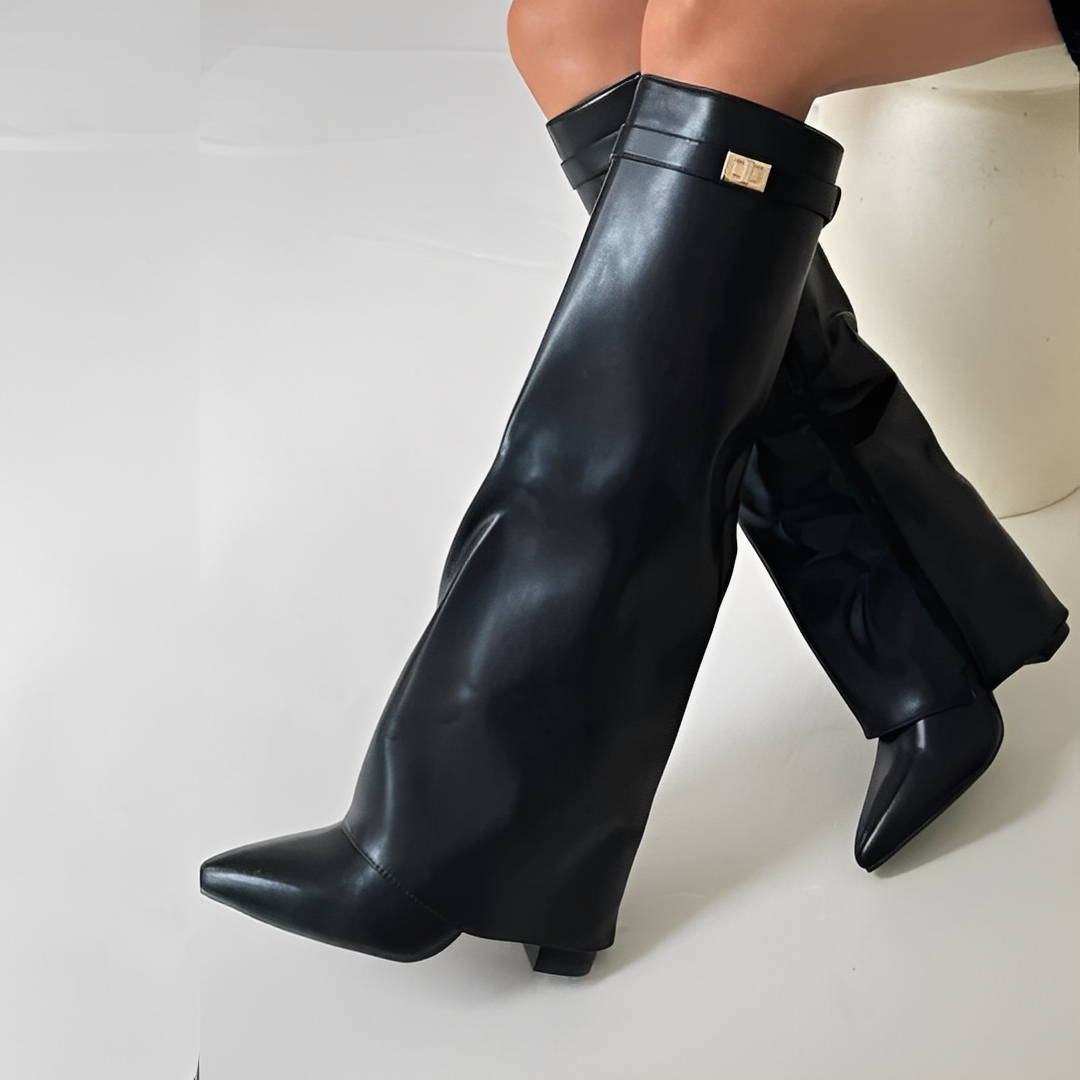 Linette - Stiefel aus Leder mit Schnalle für Damen