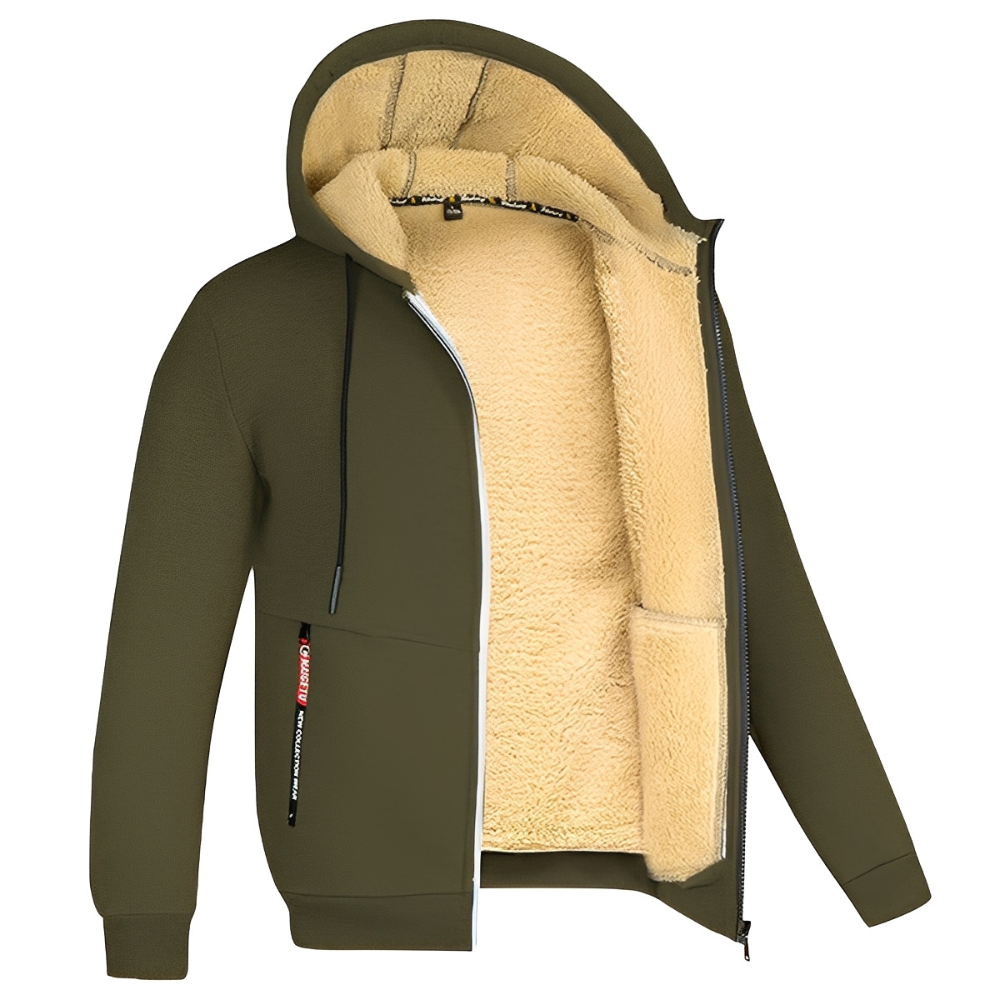 Raphael - Herren-Kapuzenjacke mit kuscheligem Fleece-Innenfutter