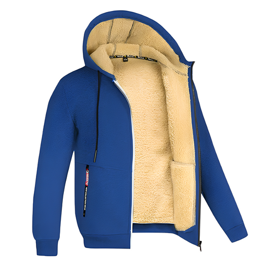 Davin - Bequeme Fleecejacke für Herren mit Kapuze
