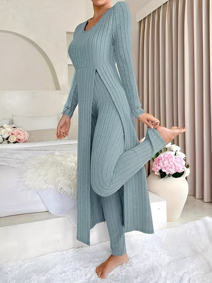 Lisabet - Elegantes Damen-Set aus weichem Rippgewebe