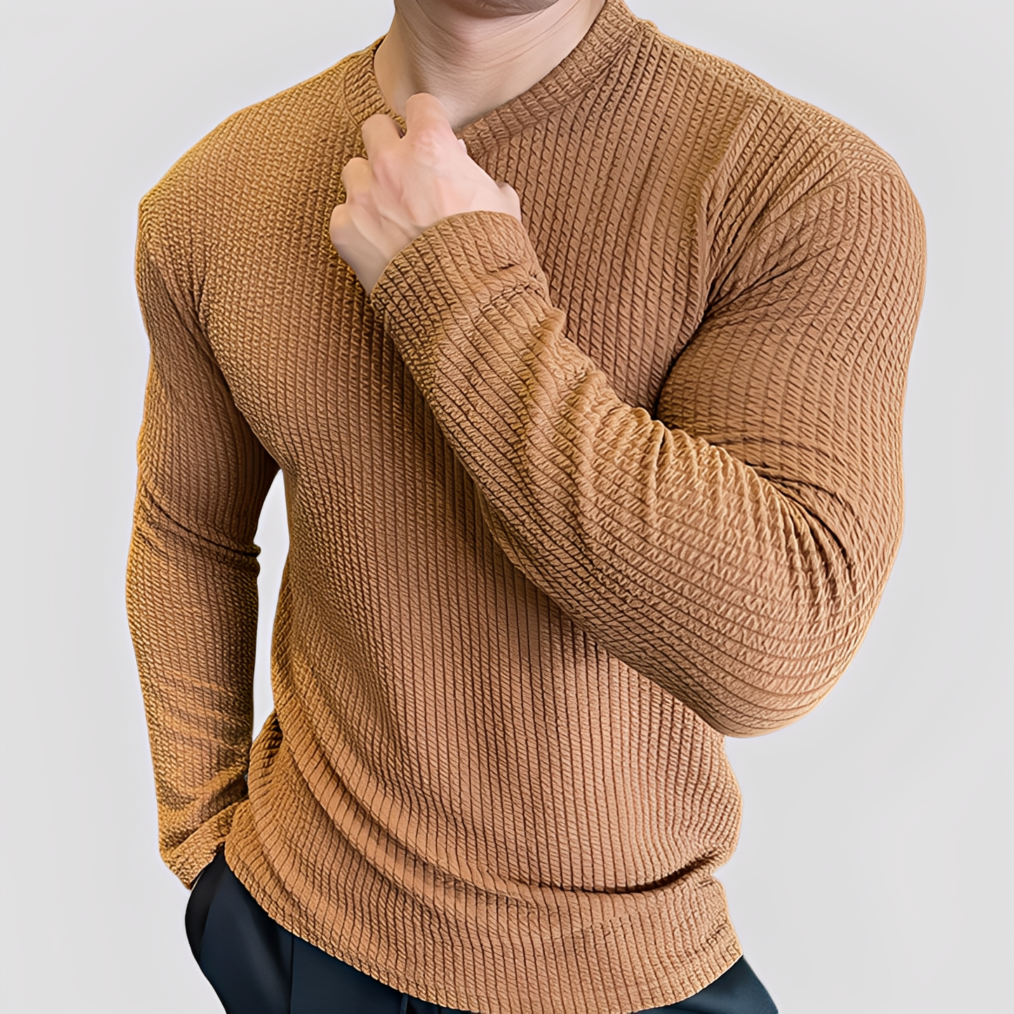 Albert - Herrenpullover im legeren Rippstrickstil
