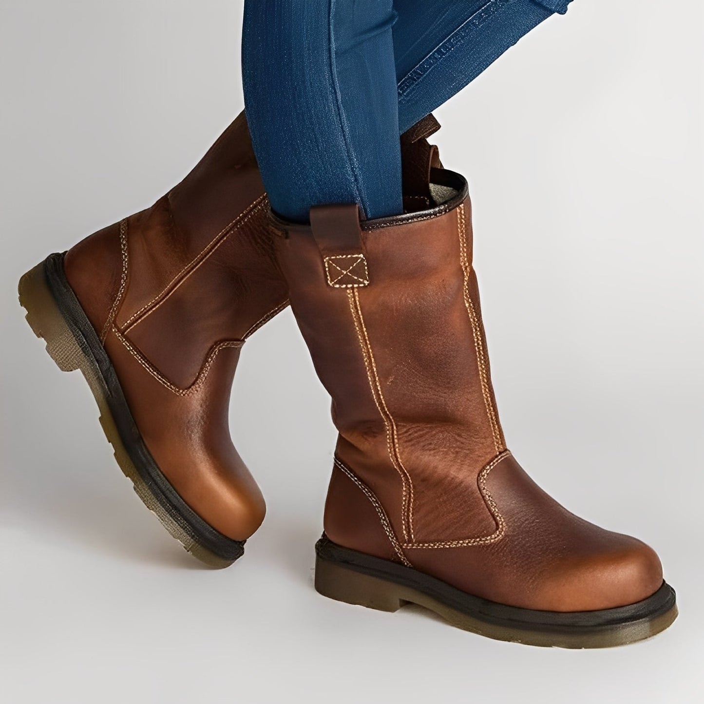 Maïwenn - Elegante Winterstiefel aus Leder für Frauen