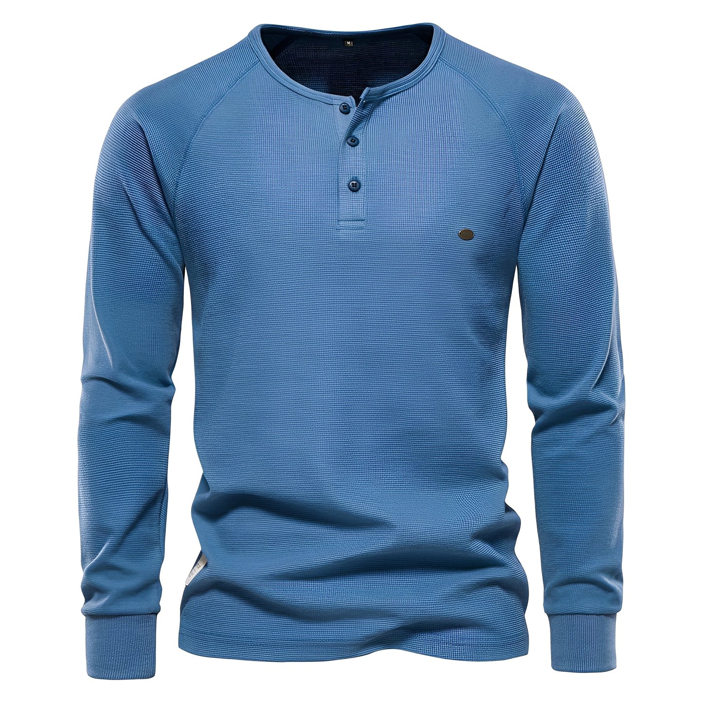 Joachim - Langarmhemd aus Waffelstoff für Herren