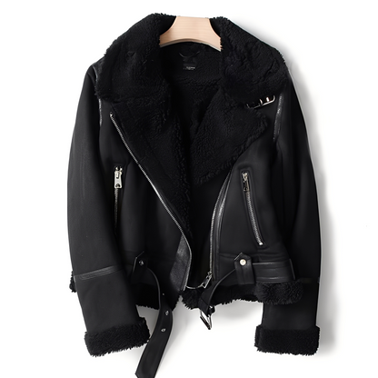 Marianne - Modische Wildlederjacke für Damen mit Gürtel