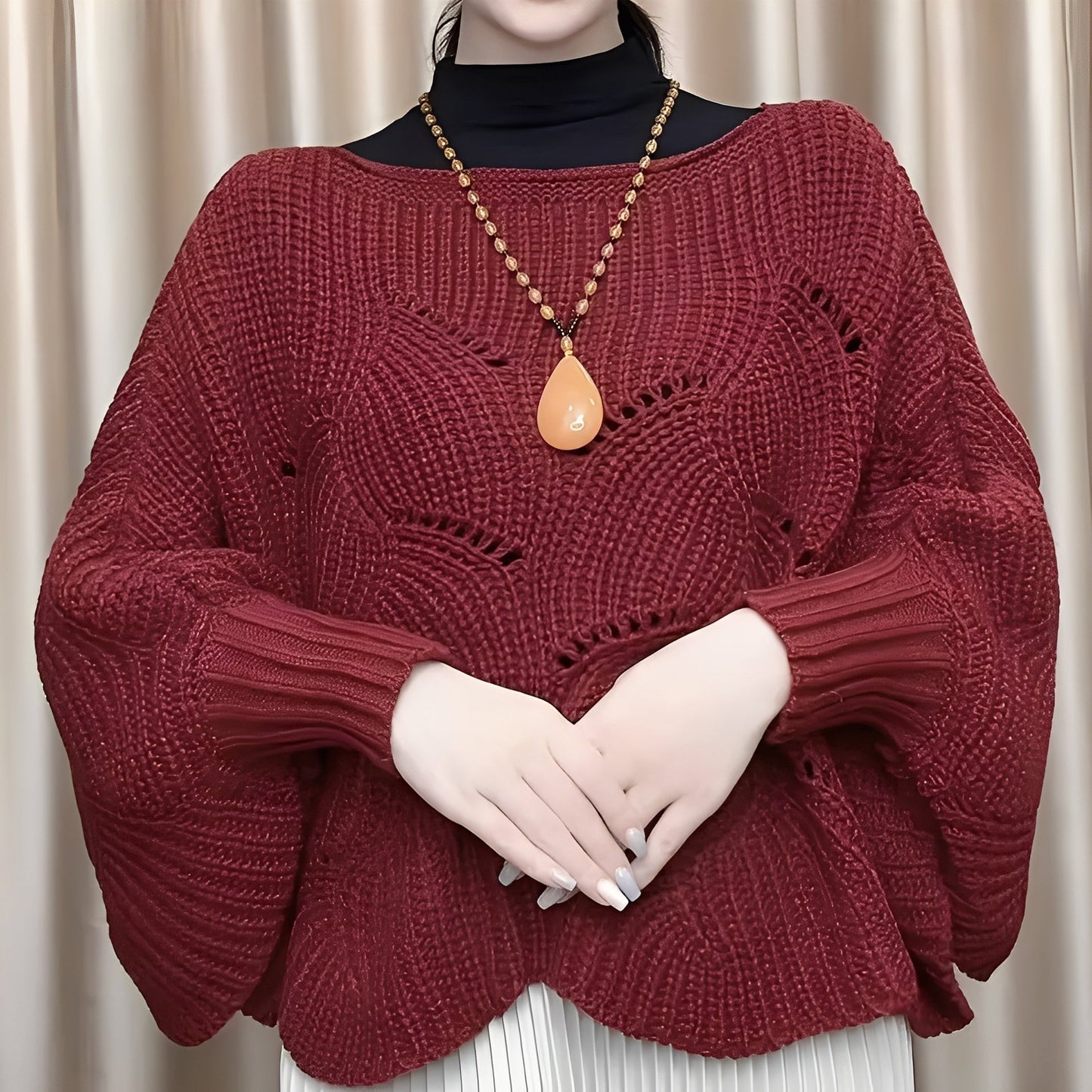 Celestine - Damen-Thermopullover mit lockeren Ärmeln