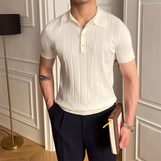 Tyrone - Herren-Poloshirt aus gemütlichem Strick für Bequemlichkeit