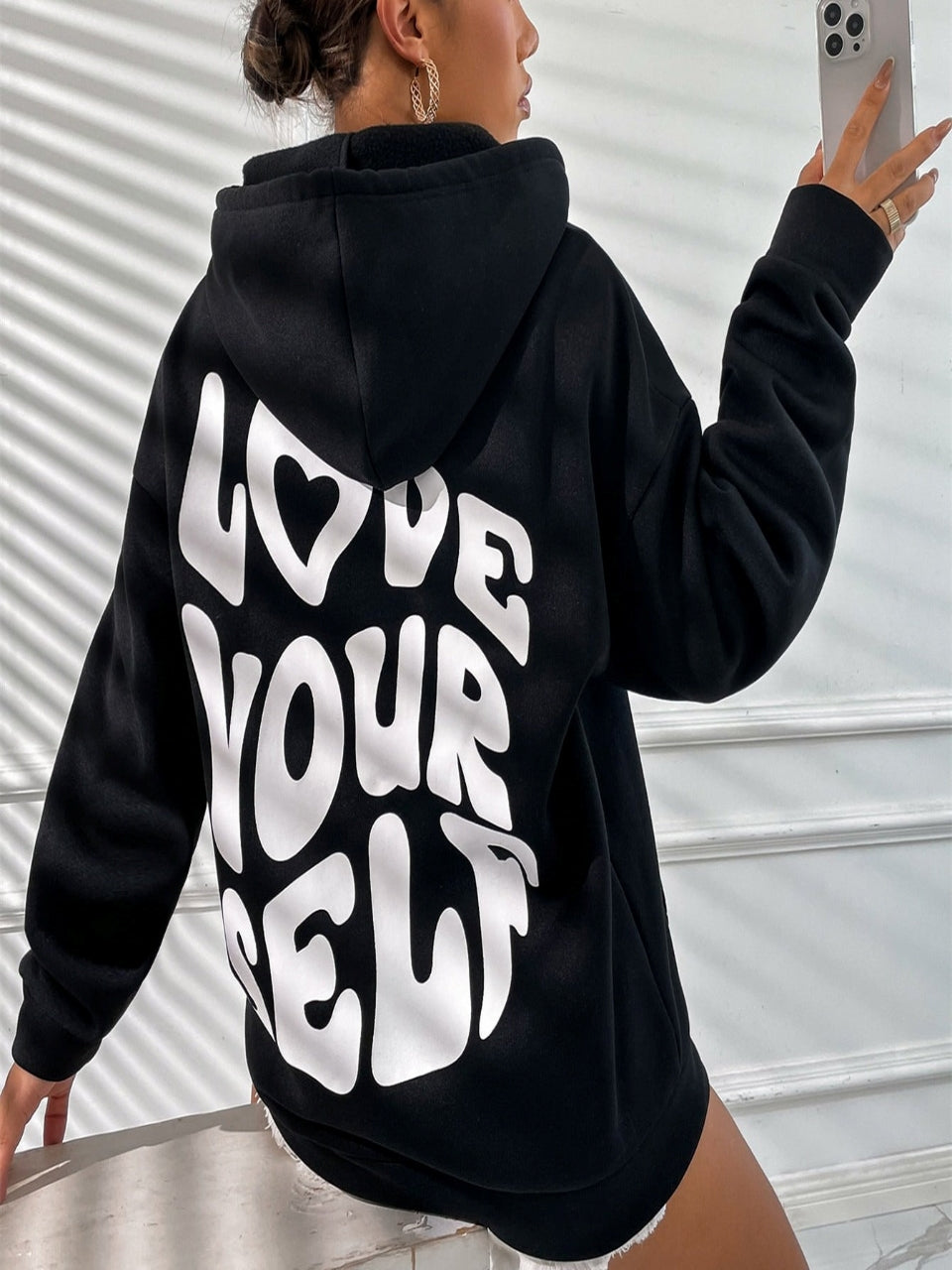 Daria – Hoodie aus bedruckter Baumwolle