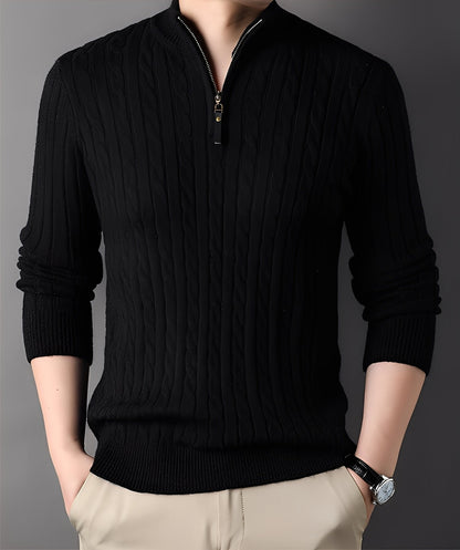 Damian - Zeitgemäßer Herrenpullover mit Reißverschluss