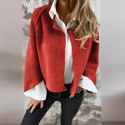 Noélie - Wollmantel mit Rundhalsausschnitt für Frauen