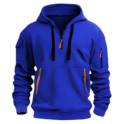 Norton - Stilvoller Herren-Hoodie mit halbem Reißverschluss