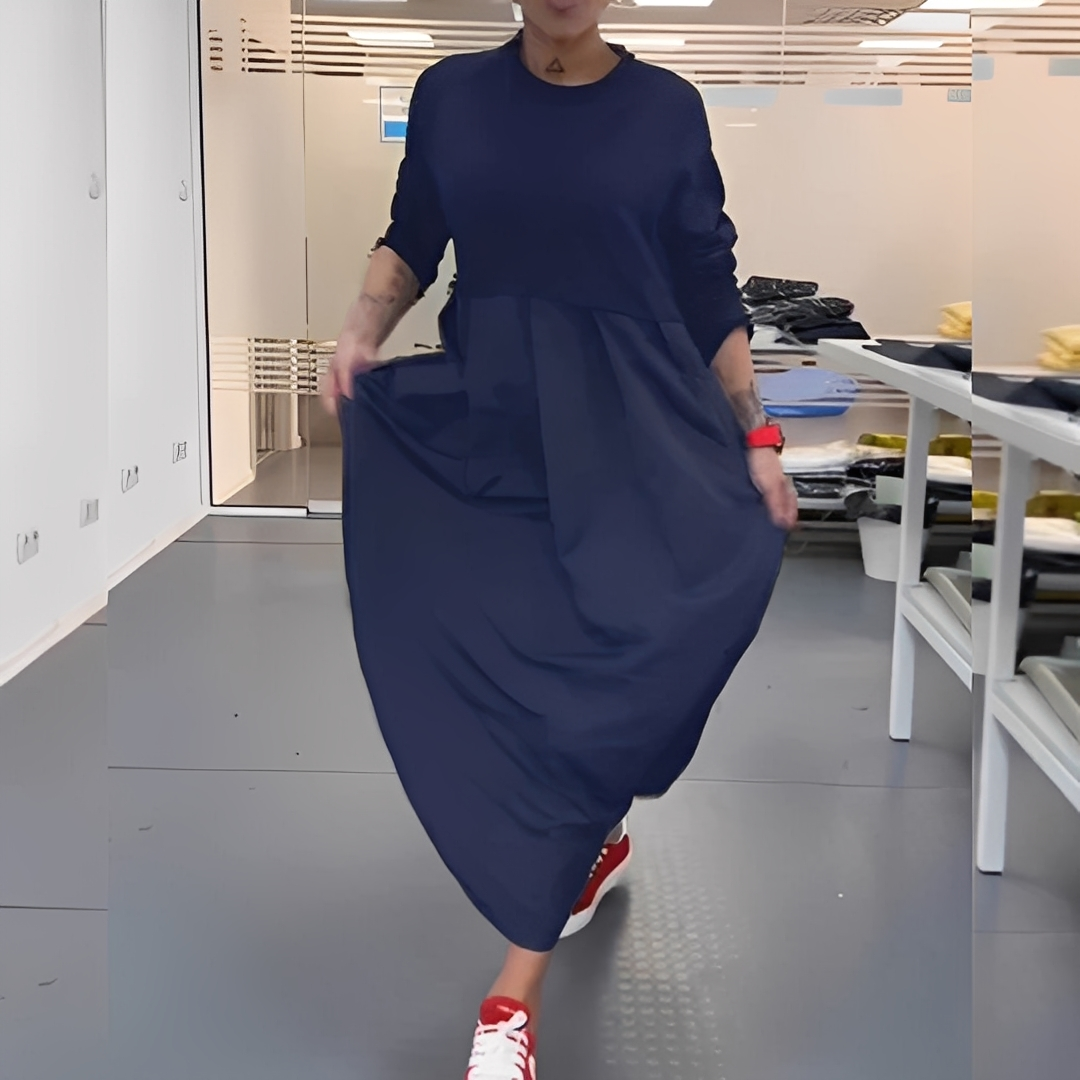 Gisèle - Lockeres Kleid mit Rundhalsausschnitt für Damen