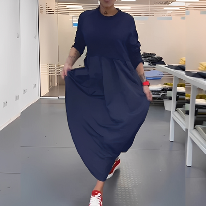 Gisèle - Lockeres Kleid mit Rundhalsausschnitt für Damen