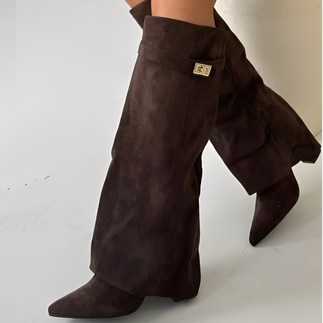 Linette - Stiefel aus Leder mit Schnalle für Damen