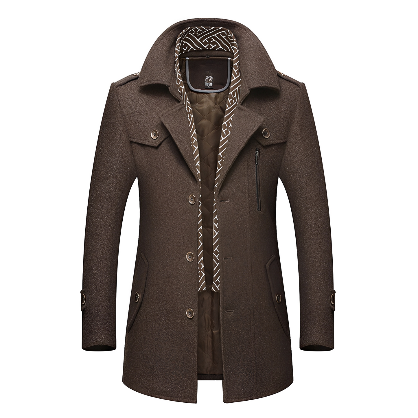 Ronny - Herren Retro-Mantel mit zahlreichen Taschen