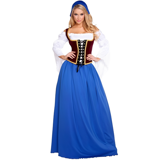 Katelynn - Langes traditionelles Retro-Kleid für Damen