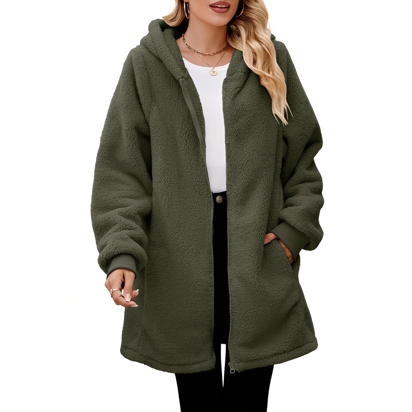 Bernadine - Komfortable Damen-Fleecejacke mit Kapuze