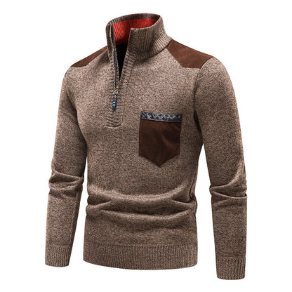 Rayne - Modischer Herrenpullover mit Reißverschluss und Tasche