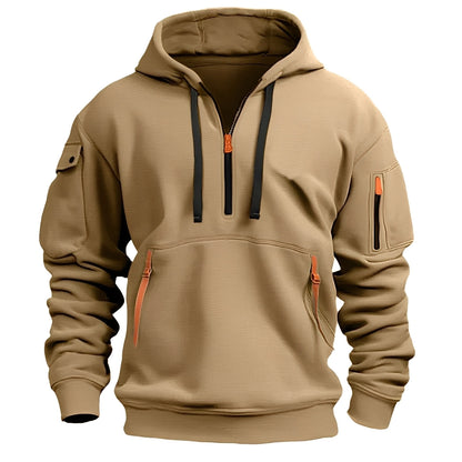 Norton - Stilvoller Herren-Hoodie mit halbem Reißverschluss