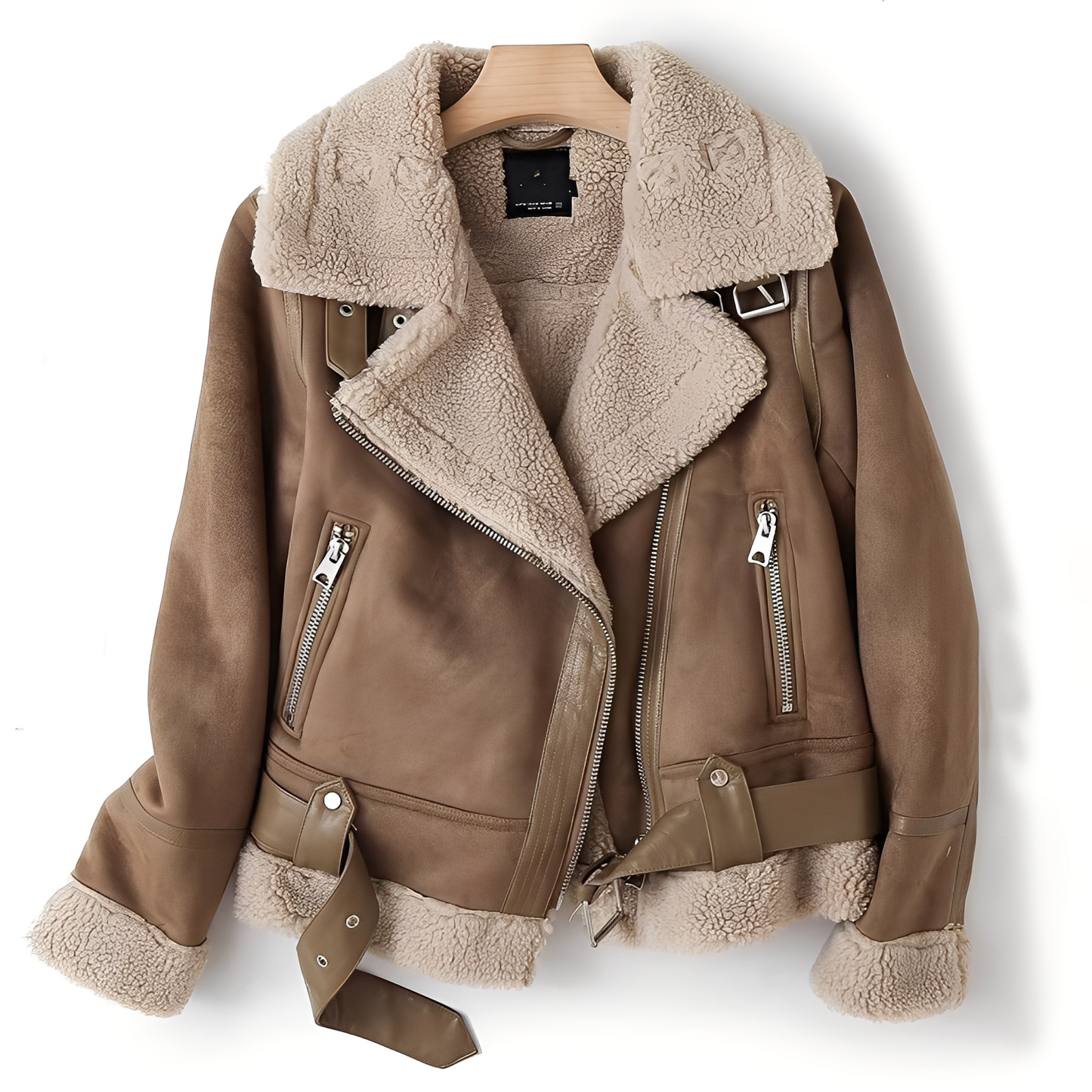 Marianne - Modische Wildlederjacke für Damen mit Gürtel