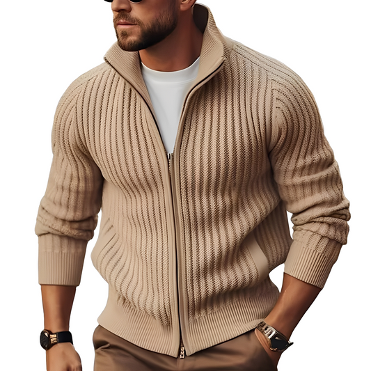 Matthew - Stilvoller Fleece-Pullover mit Herrenreißverschluss