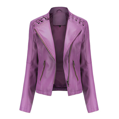 Narelle - Schicke, eng geschnittene kurze Damenlederjacke