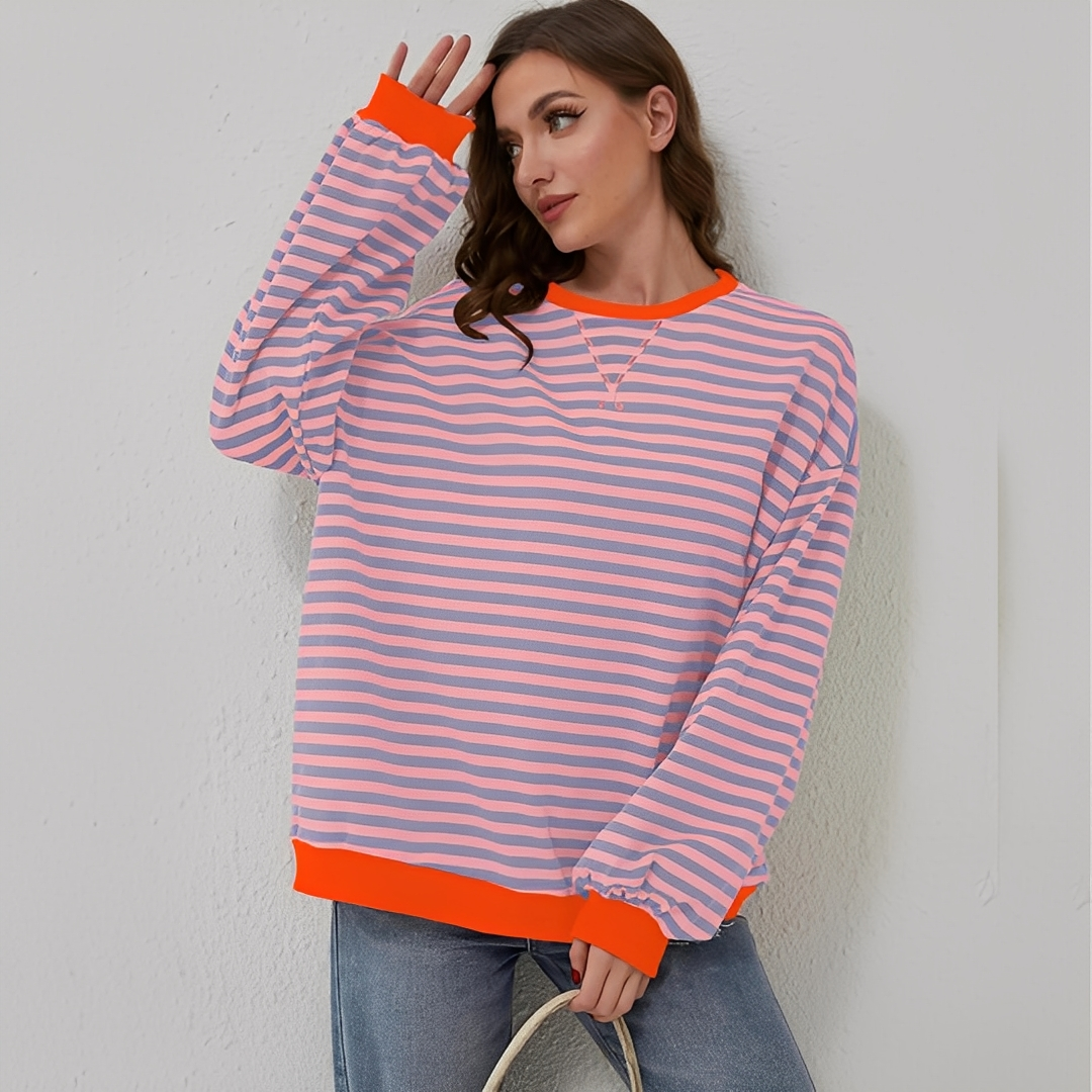 Pénélope - Übergroßer gestreifter Pullover für Damen