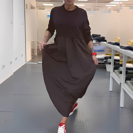 Gisèle - Lockeres Kleid mit Rundhalsausschnitt für Damen