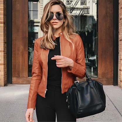 Lysiane - Elegante Winterlederjacke für Frauen