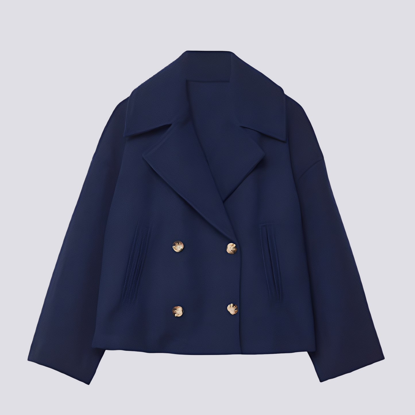 Bethney - Elegante kurze Wolljacke mit Reverskragen für Damen