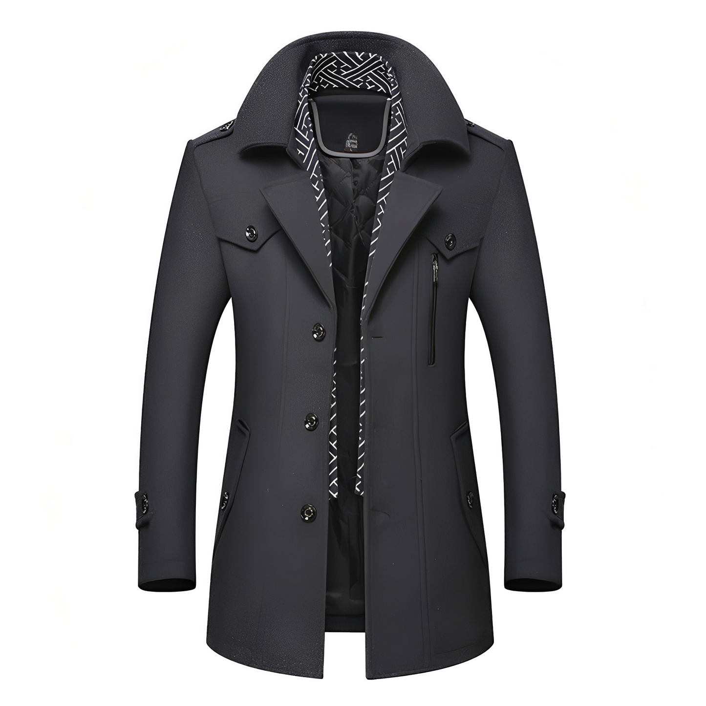 Ronny - Herren Retro-Mantel mit zahlreichen Taschen