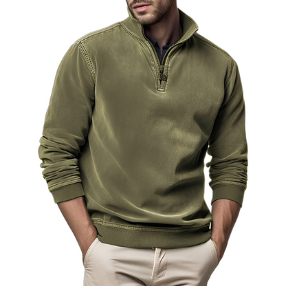 Dunstan - Stilvoller Herrenpullover aus gewaschenem Fleece