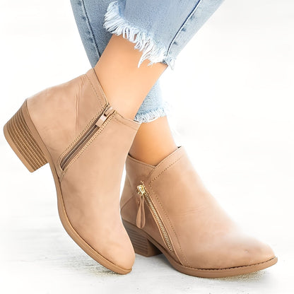 Mirabelle - Trendige Damenstiefel mit Zipper