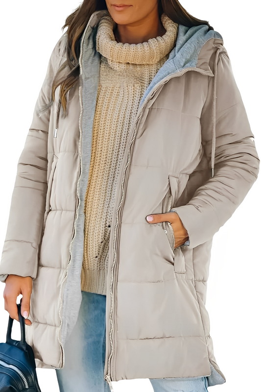 Lesley - Modische Damen-Daunenjacke mit Kapuze