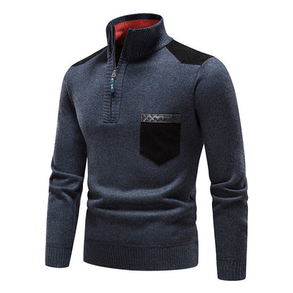 Rayne - Modischer Herrenpullover mit Reißverschluss und Tasche