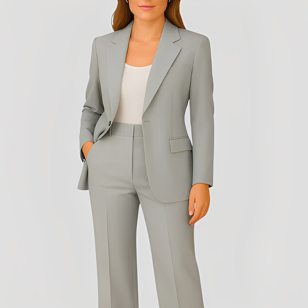 Maeva - Langer eleganter Blazer und Hose für Damen Set