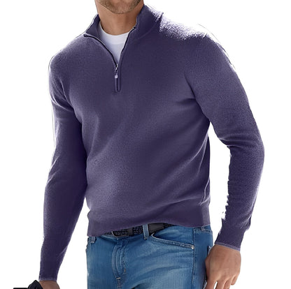 Zayne - Komfortabler Herrenpullover mit Reißverschluss