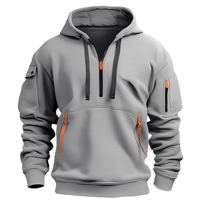 Norton - Stilvoller Herren-Hoodie mit halbem Reißverschluss
