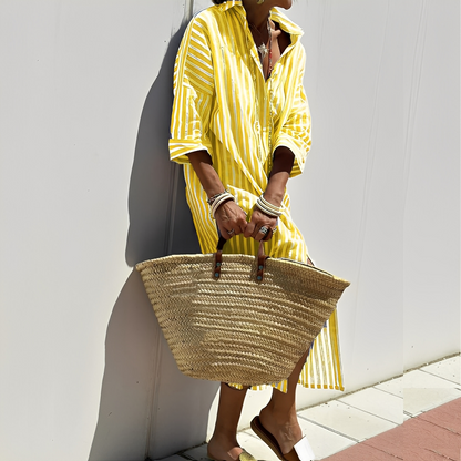 Paulette - Klassisches gestreiftes Hemdkleid für Frauen