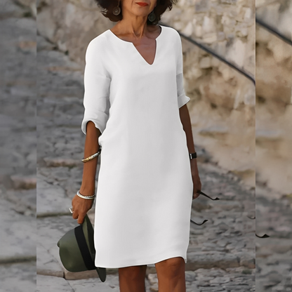 Guilaine - Elegantes Kleid mit V-Ausschnitt für Damen