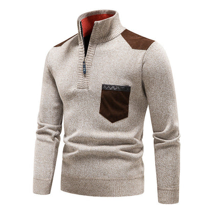 Rayne - Modischer Herrenpullover mit Reißverschluss und Tasche