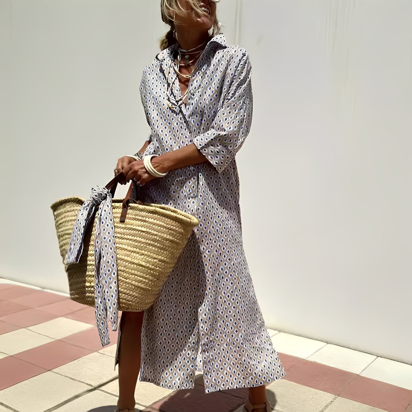 Paulette - Klassisches gestreiftes Hemdkleid für Frauen