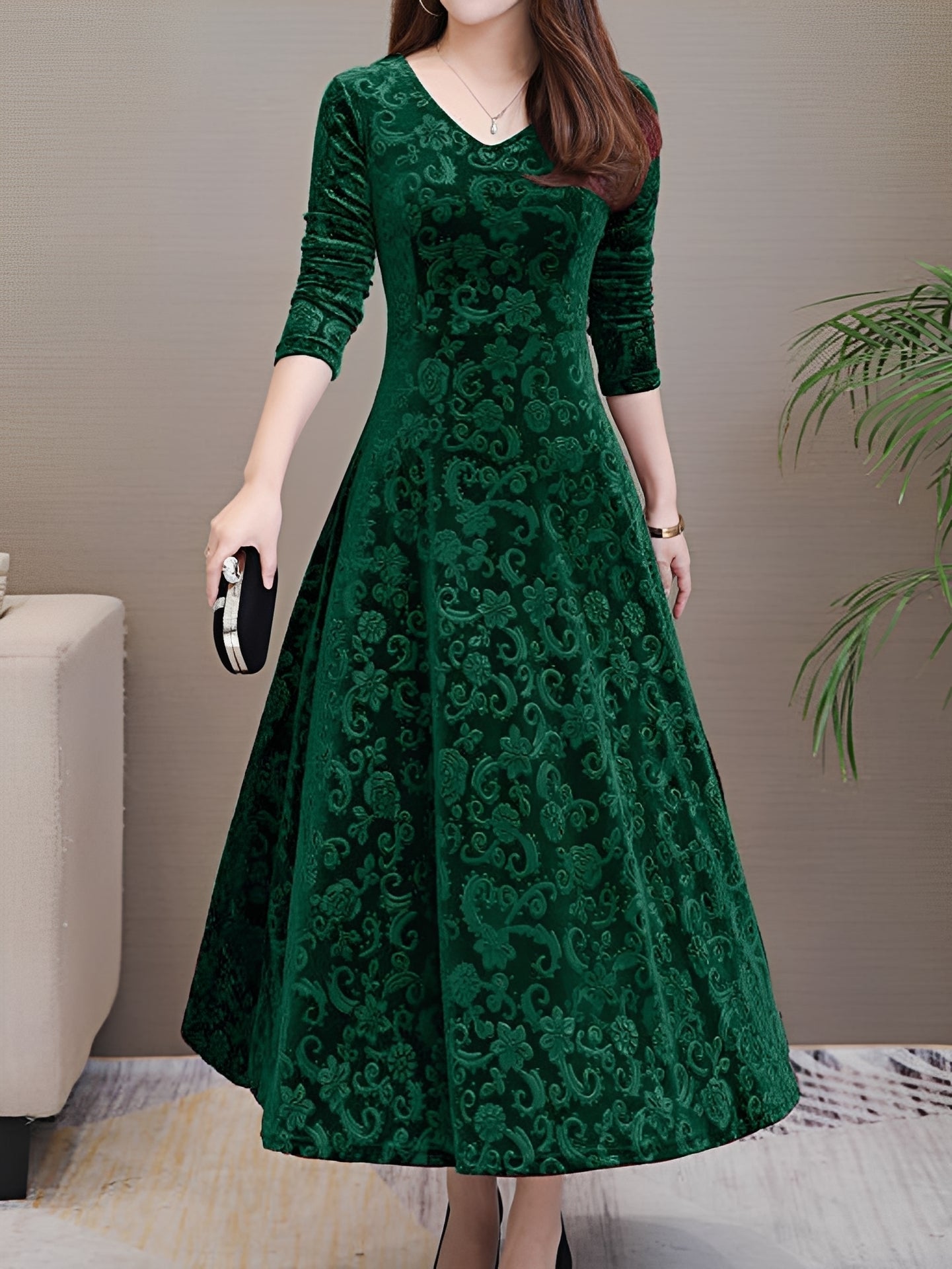 Arianna - Elegantes Damen-Abendkleid mit langen Ärmeln