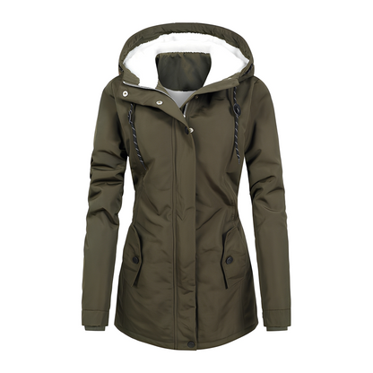 Hilary - Stilvolle Damen-Winterjacke mit Kapuze
