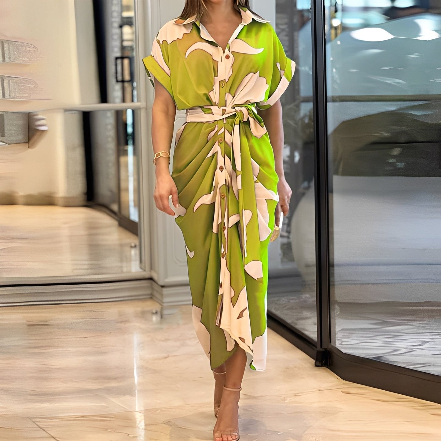 Charlène - Elegantes Knopfkleid für Frauen