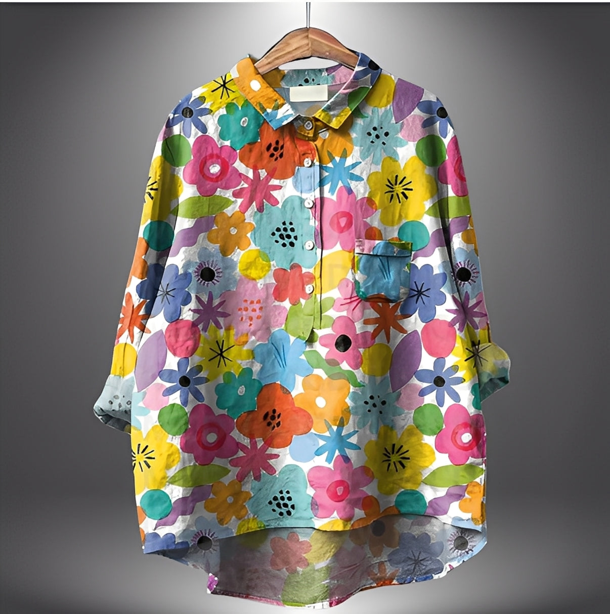 Garance - Klassische Bluse mit langen Ärmeln für Damen